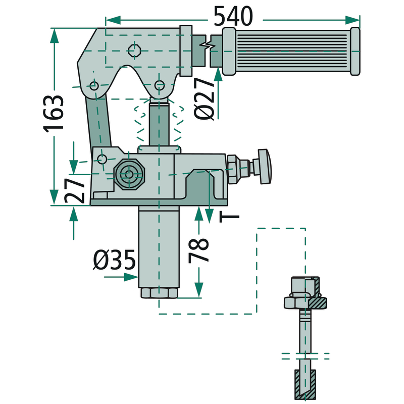 Hydraulikhandpumpe Einfachwirkend - 12 cm³, 25cm³, 45cm³ max. 320 bar