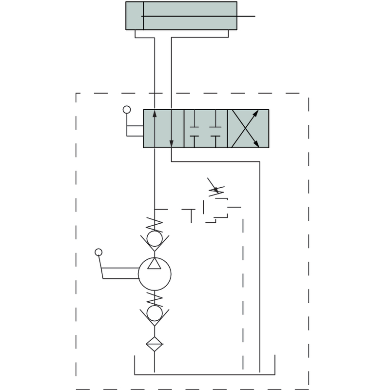 Hydraulikhandpumpe doppeltwirkend - 12 cm³, 25cm³, 45cm³ max. 320