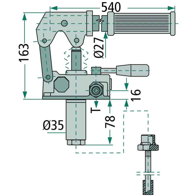 HK12-B Doppelhubpumpe mit 3 Aufsätzen