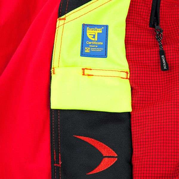 PFANNER Schnittschutzhose Ventilation – Rot/gelb, Mit Originaletikett, NEU