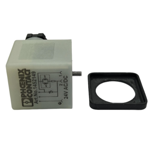 Magnetventilstecker 3-polig + PE mit LED und Schutzbeschaltung