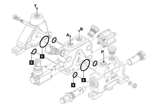 Dichtsatz für HC-D3M (pro Arbeitssektion) HydroControl