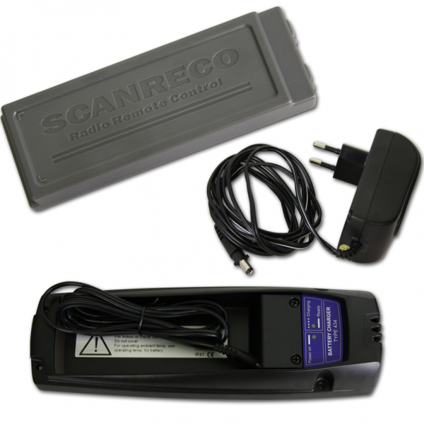 Scanreco Batterieladegerät Typ 435 mit 230V und Akku Typ 592