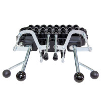Produktbild von Handhebel-Steuergerät Monoblock 3-fach – 45 L/min, 350 Bar, Doppelwirkend, Federzentriert, G 3/8", Mit Druckweiterleitung – Für Hydraulik!
