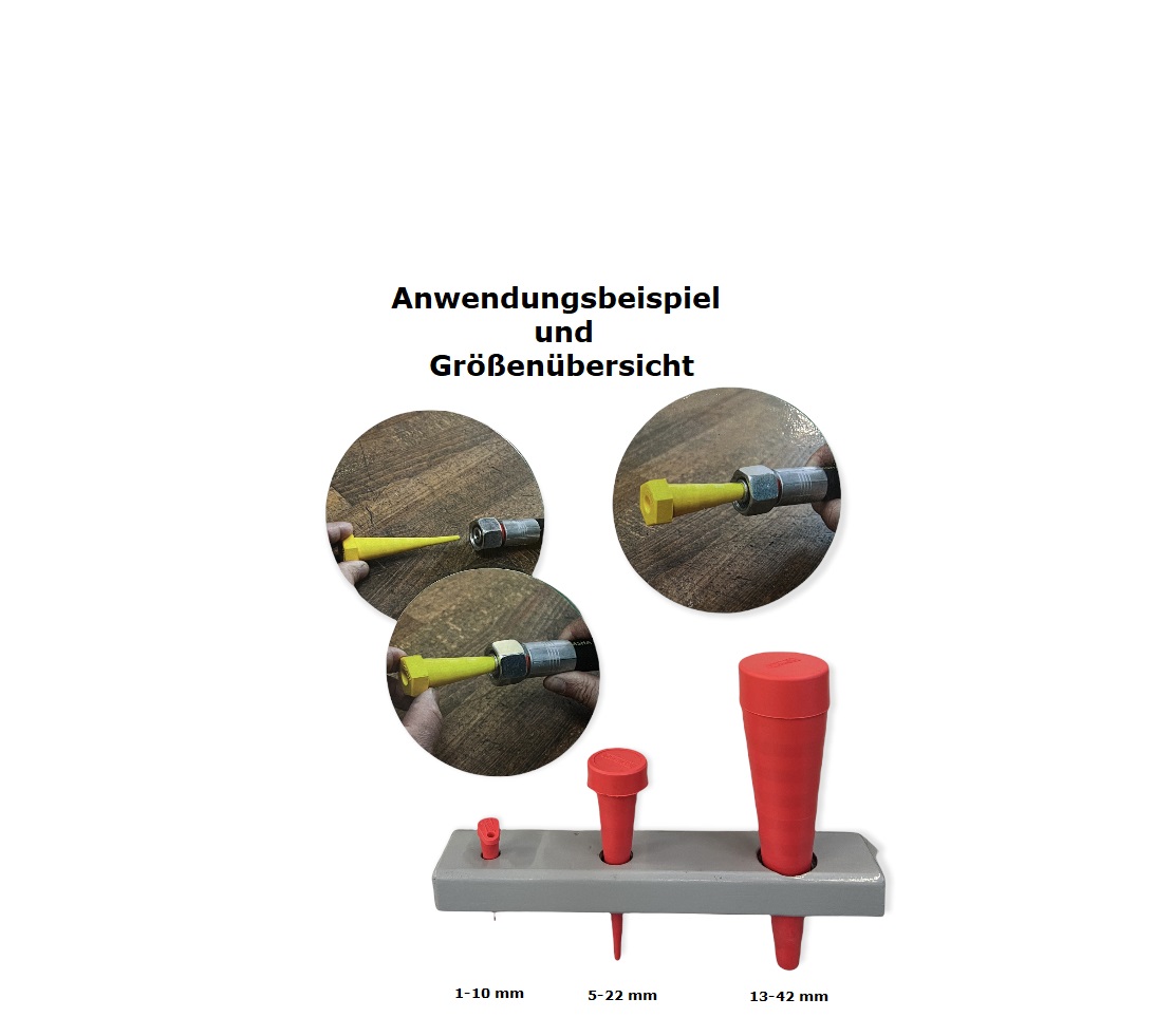 Hydraulik Öl Universal Service Stopfen Rot 5-22 mm Gummistopfen