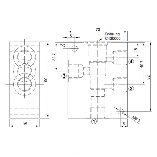 SAE 10/4 Gehäuse Aluminium