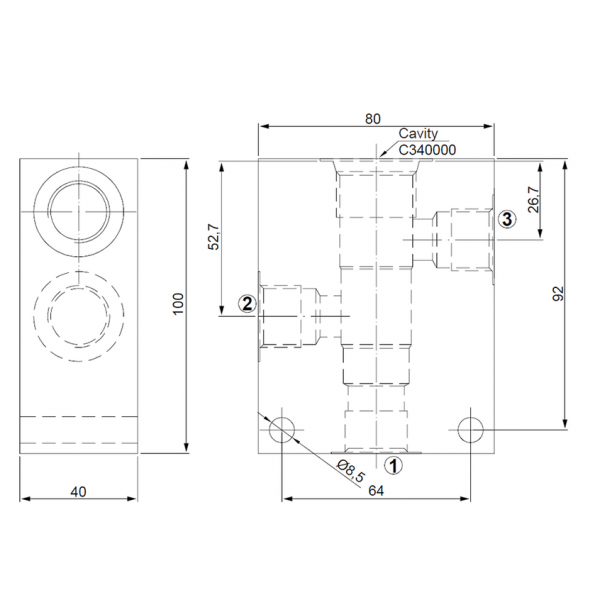 SAE 12/3 Gehäuse Aluminium G 1/2"