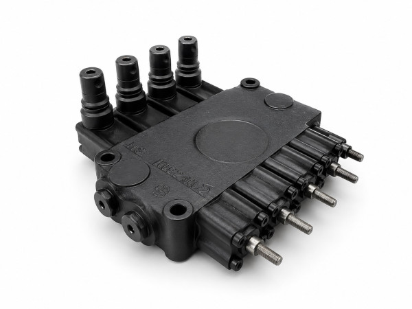 Monoblock 4-fach 45 l/min (manuell) doppelwirkend, federzentriert und Aufnahme für Hebelverlängerung